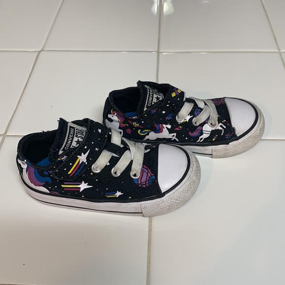 Converse Other - 6T Converse slip on black unicorn sneakers
